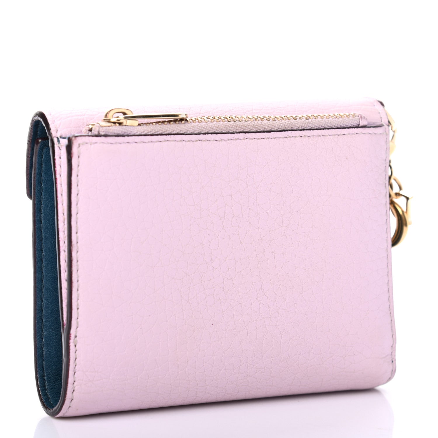 Christian Dior Bullcalf Diorissimo Medium Envelope Wallet Rose Poudre 3 of 6