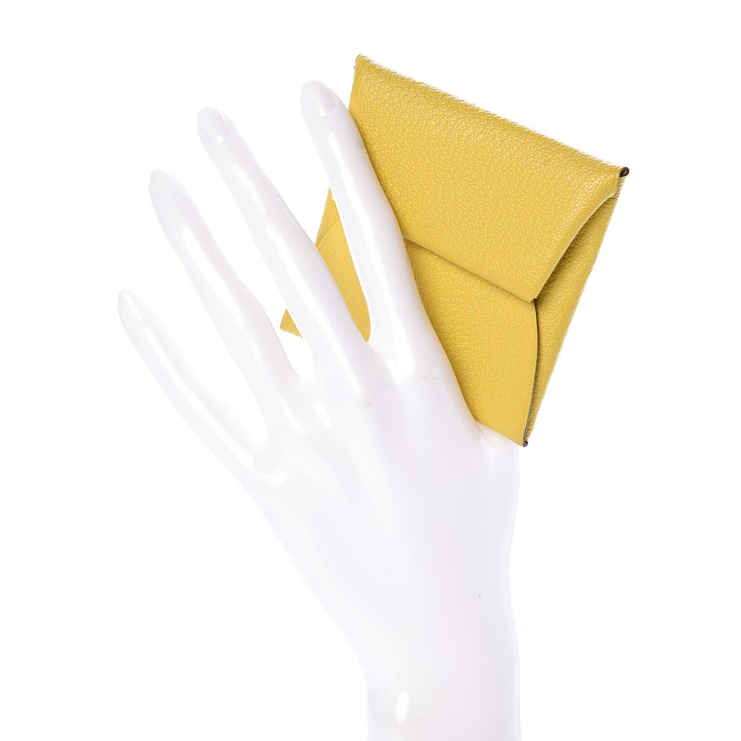 Hermes Chevre Mysore Bastia Coin Purse Jaune de Naples 2 of 7