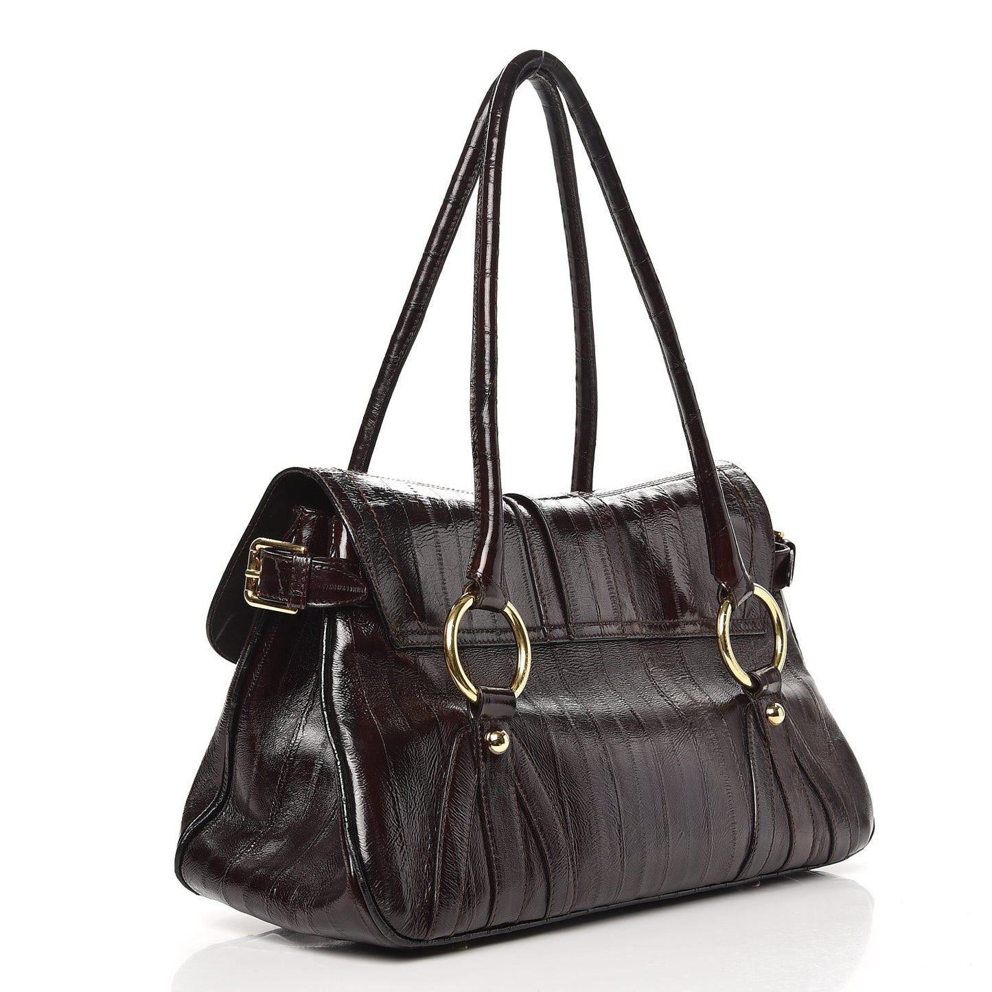 Eel Shoulder Bag Brown