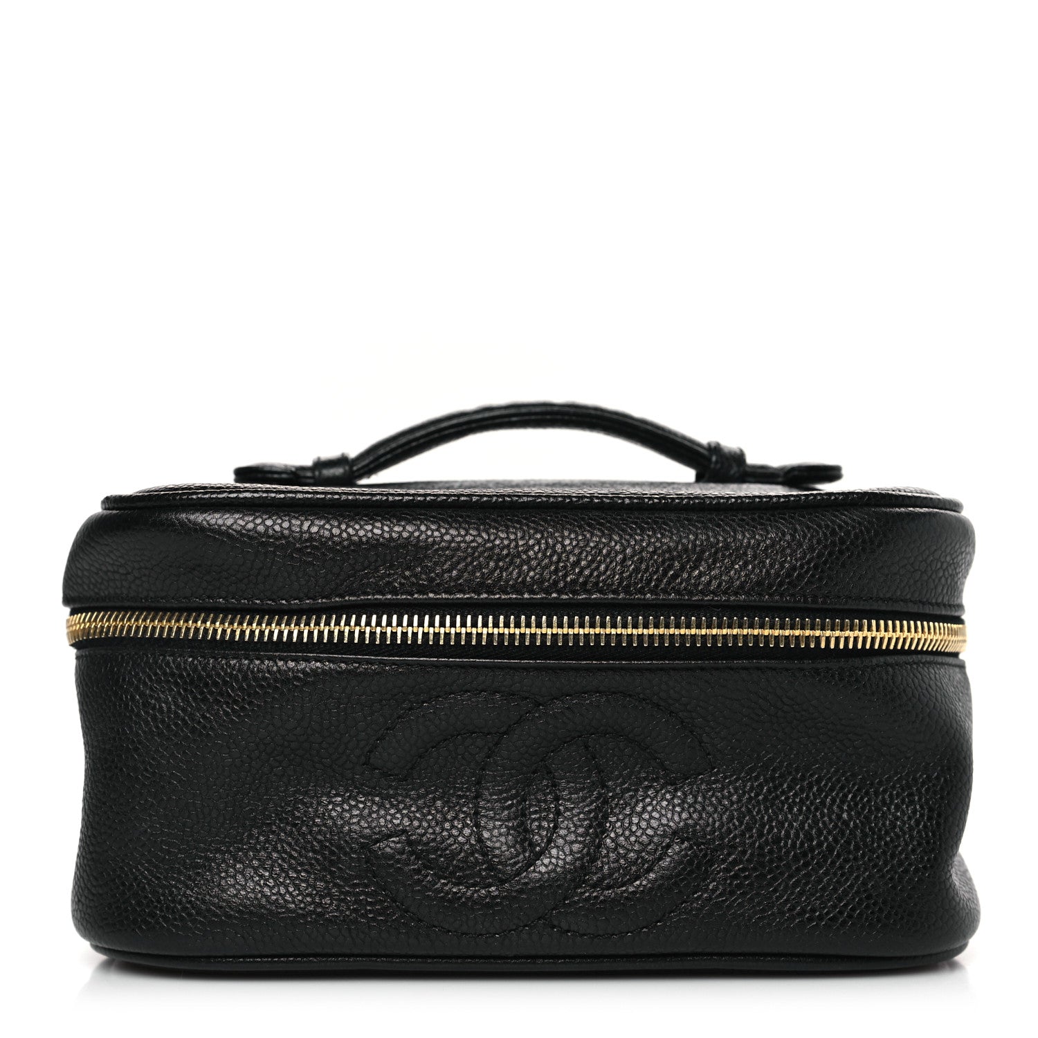 Chanel Caviar Vanity Cosmetic Case Black 1 of 10