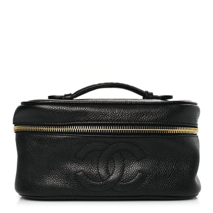 Chanel Caviar Vanity Cosmetic Case Black 1 of 10