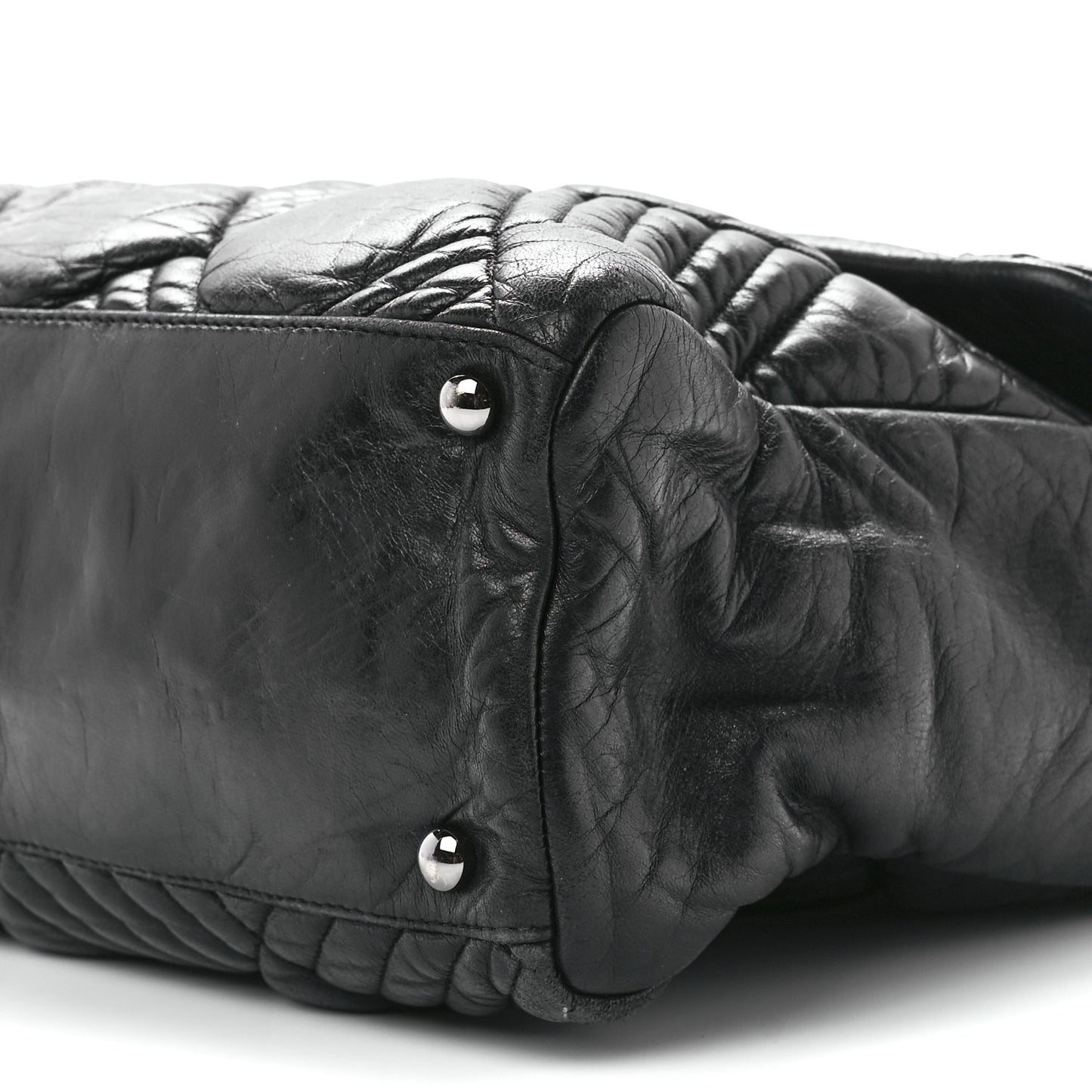 Lambskin In and Out XL Maxi Flap Black