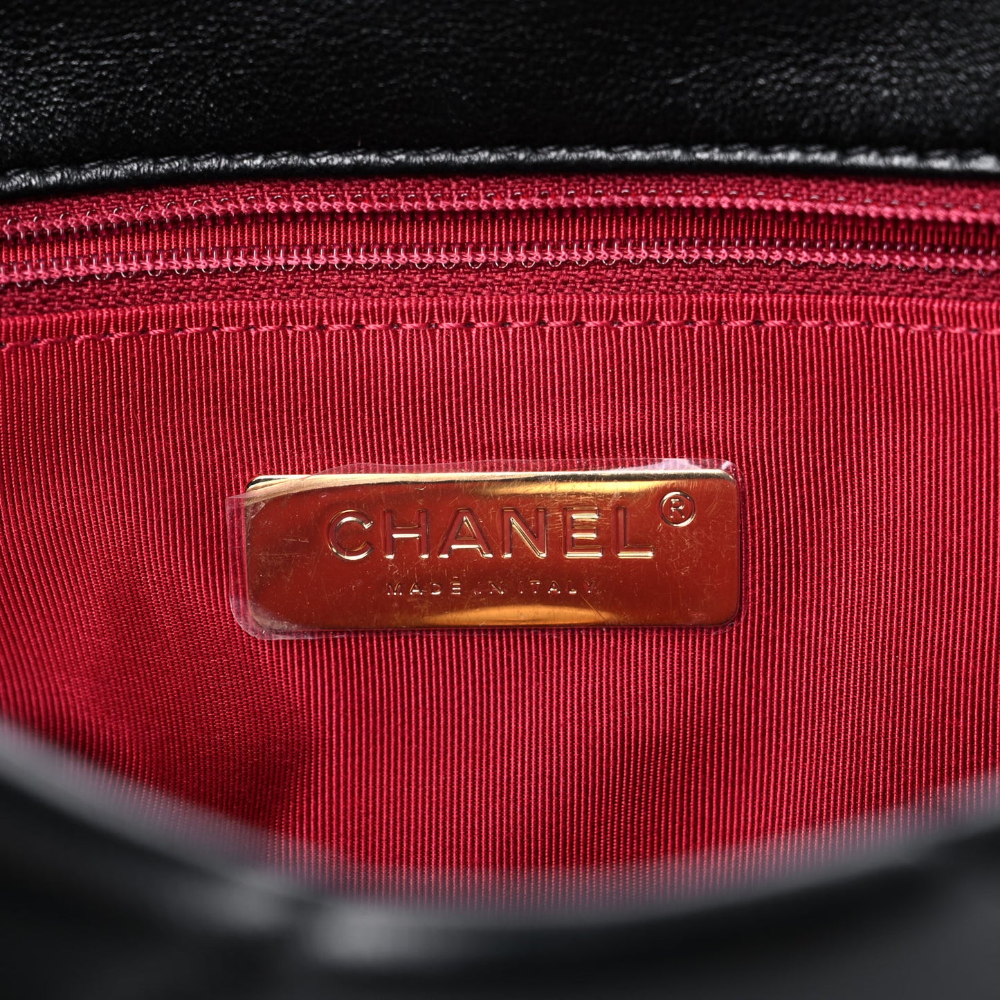 Lambskin Quilted Medium Chanel 19 Flap Black