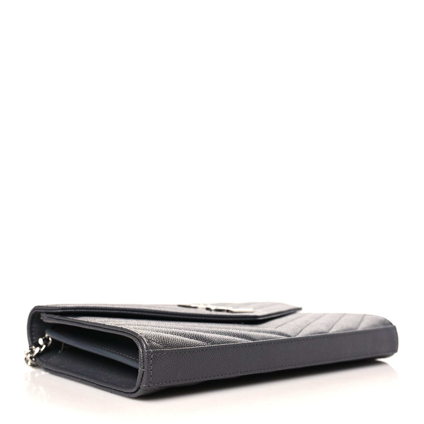 Grain De Poudre Matelasse Chevron Monogram Chain Wallet Storm