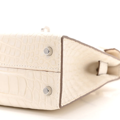 Hermes Matte Alligator Mini Kelly Sellier 20 Beton 10 of 12