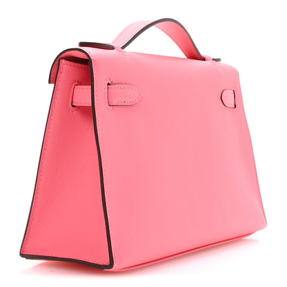 Hermes Swift Kelly Pochette Clutch Rose Azalee 3 of 8