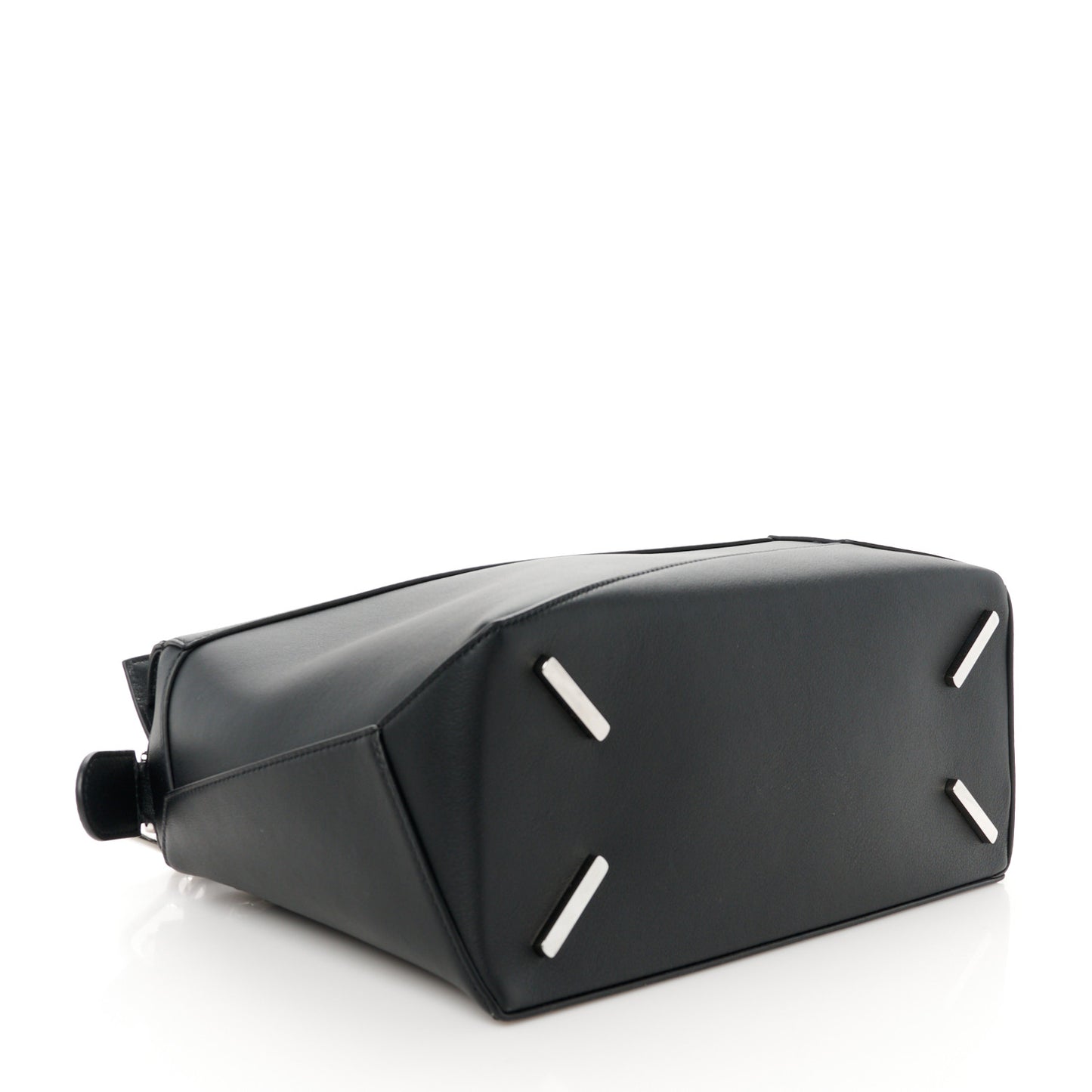 Calfskin Medium Puzzle Edge Bag Black