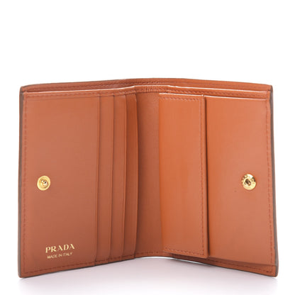 Prada Vitello Daino Small Bi-Fold Wallet Caramel 5 of 14