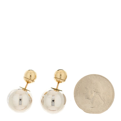 Christian Dior Mise En Dior Tribal Earrings Silver Gold 2 of 4