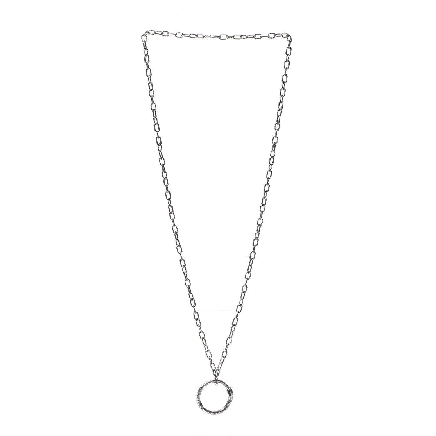 Gucci Sterling Silver Garden Ouroboros Snake Pendant Necklace 3 of 6