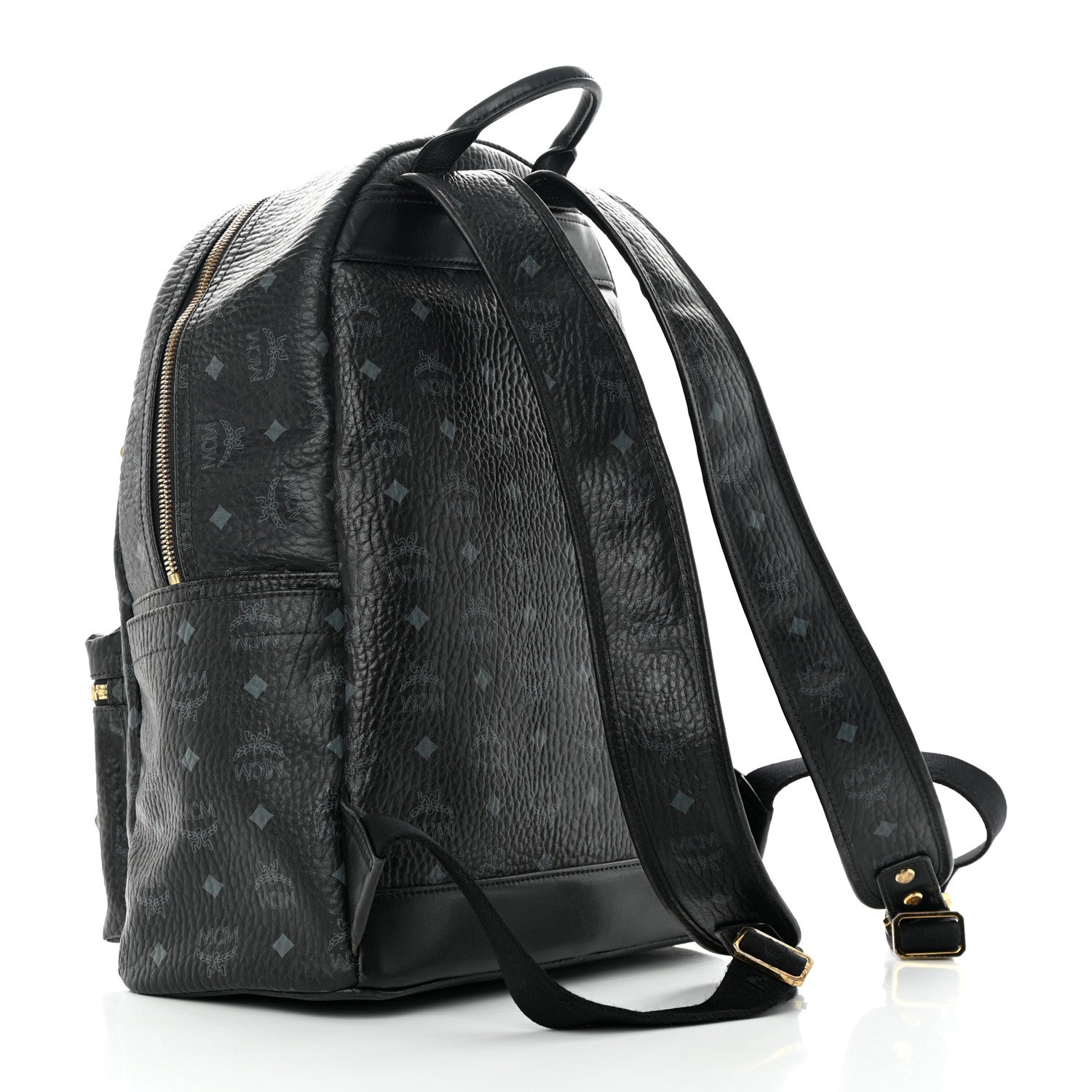 MCM Visetos Studded Medium Stark M Backpack Black 3 of 18