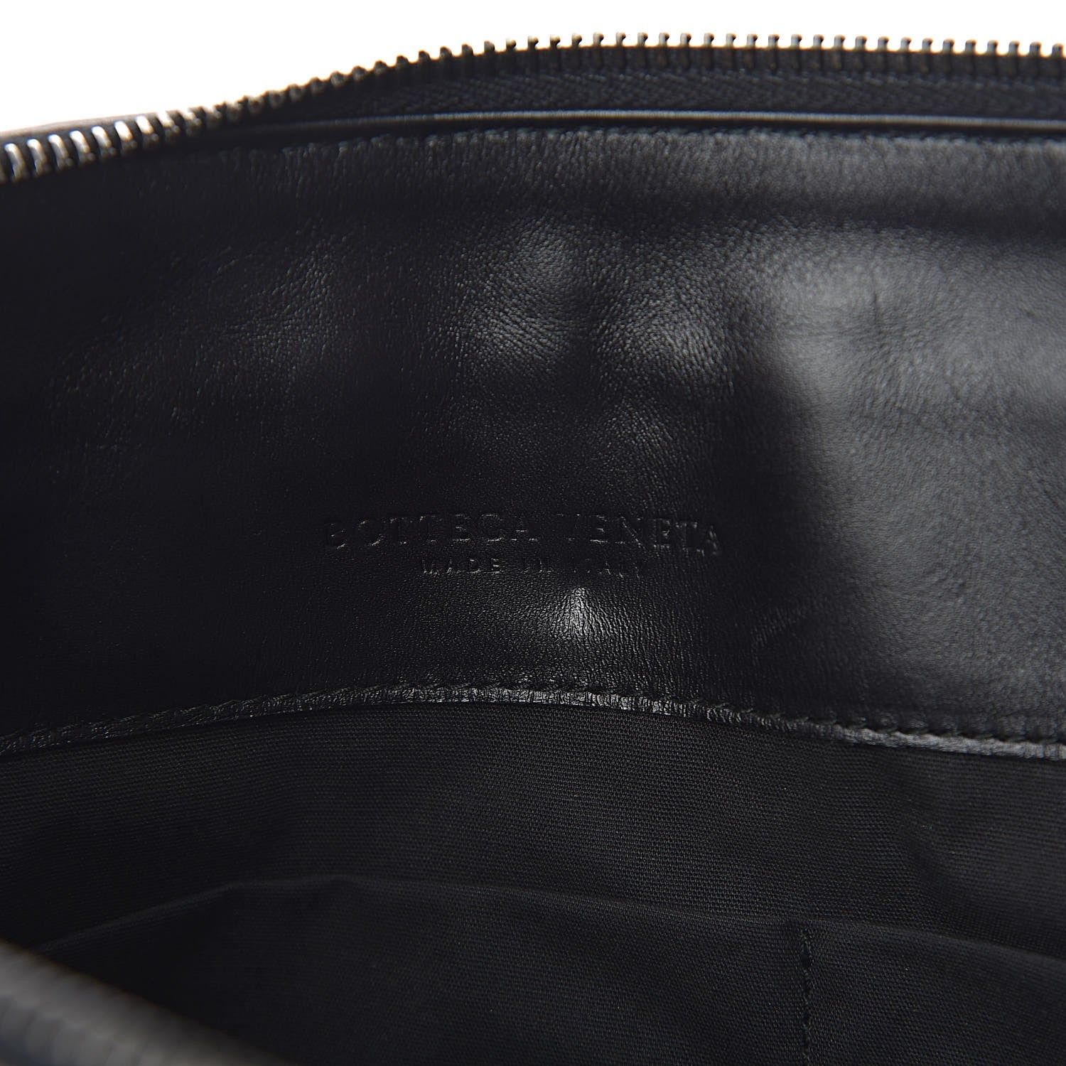 Bottega Veneta Calfskin Intrecciato Small Document Pouch Black 6 of 9
