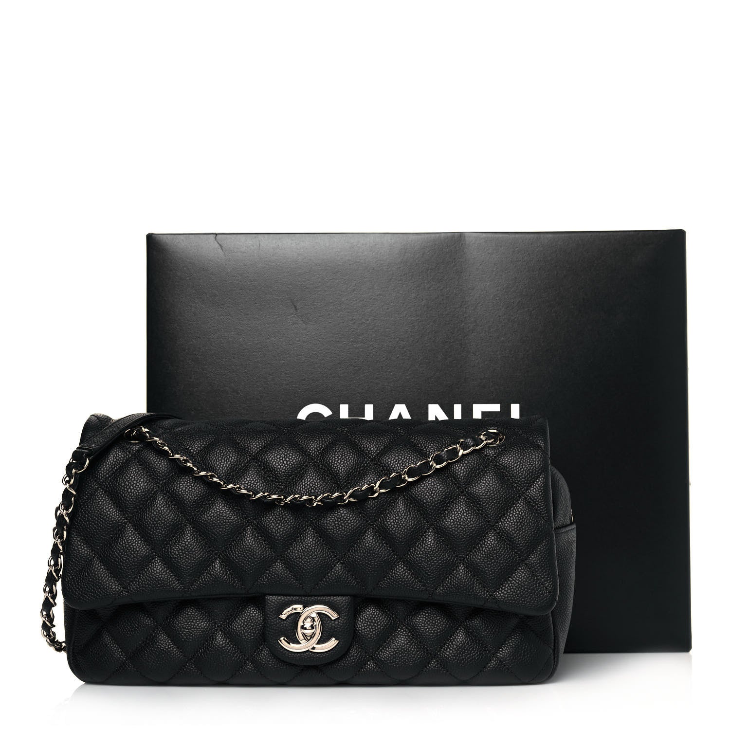 Chanel Caviar Quilted Jumbo Easy Flap Black 11 of 11