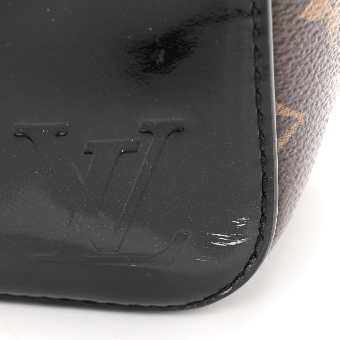 Patent Calfskin Monogram Cherrywood BB Black