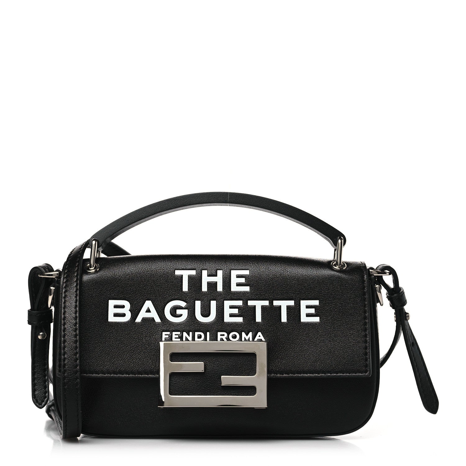 Fendi X MARC JACOBS Nappa Logo Phone Baguette Black 1 of 9