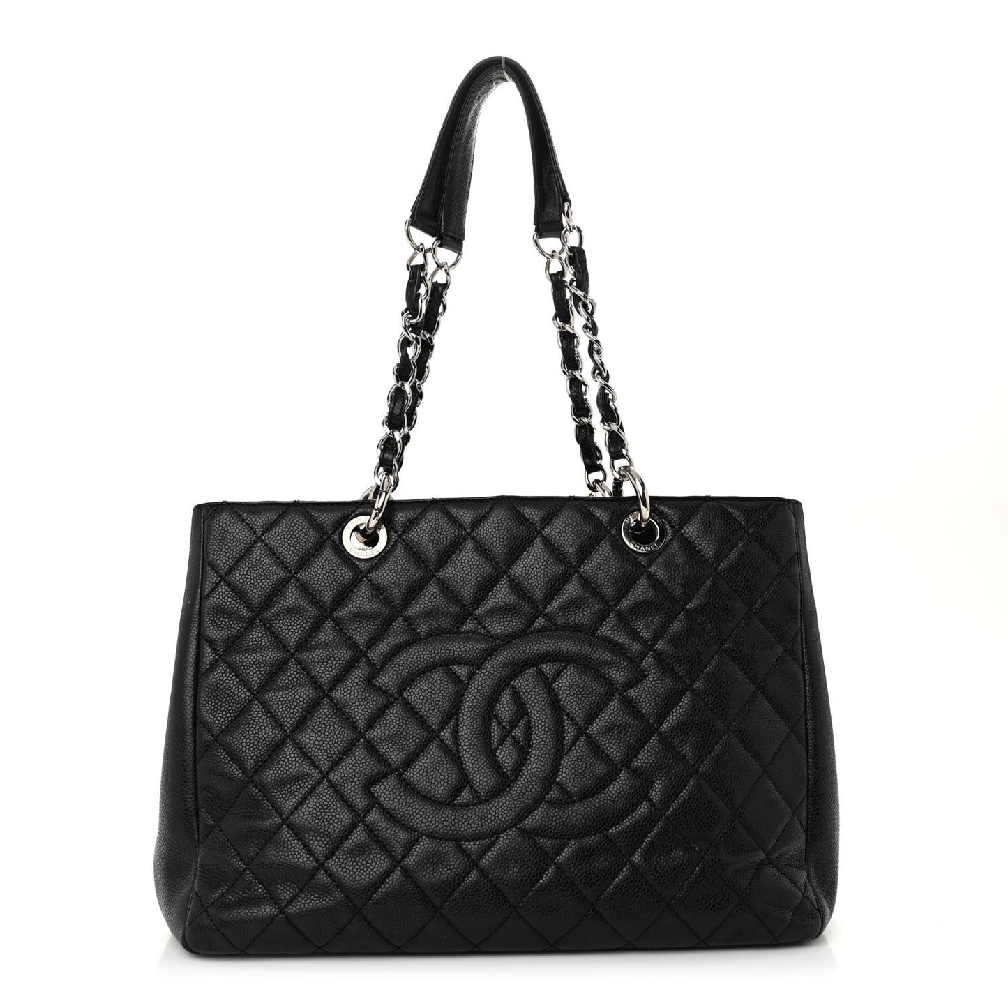 Caviar Quilted Grand Shopping Tote GST Black