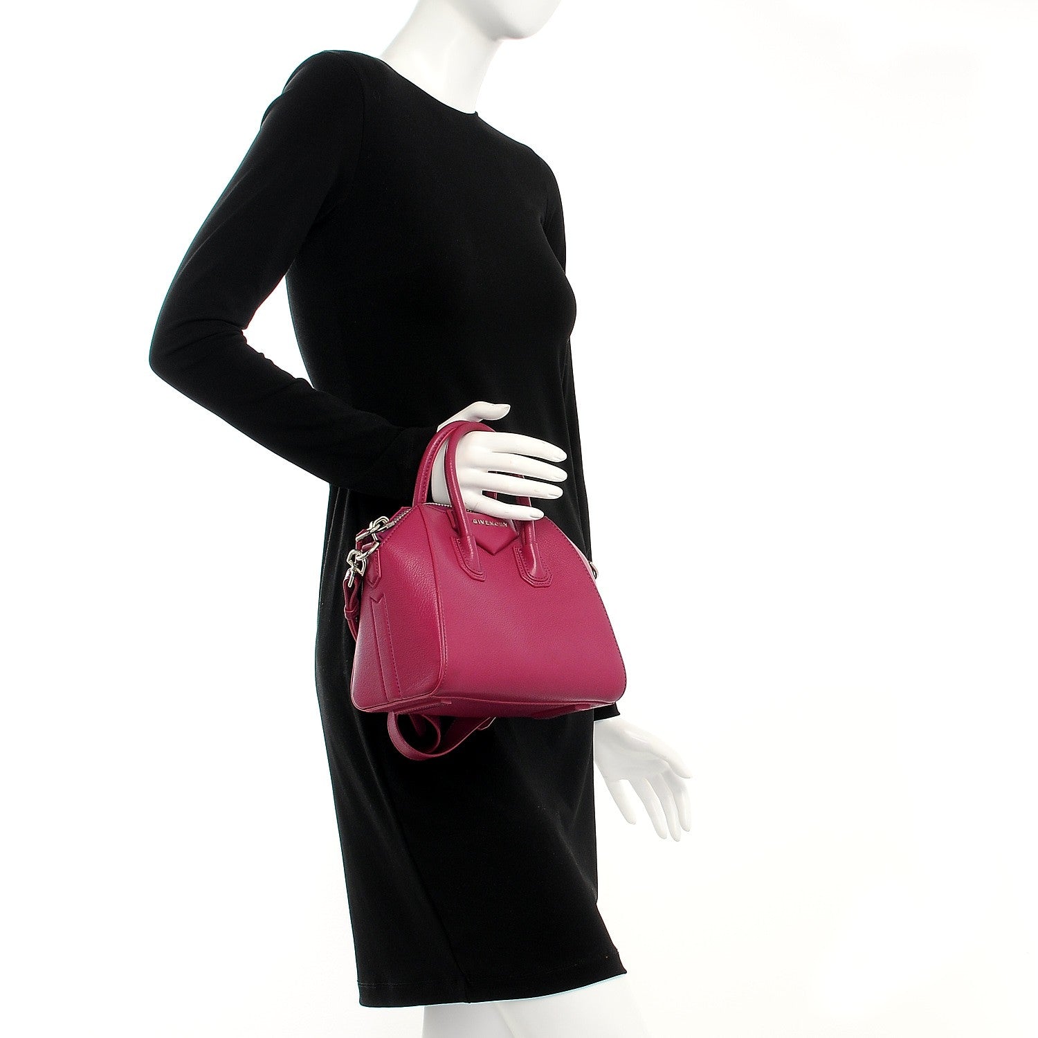 Givenchy Sugar Goatskin Mini Antigona Magenta 2 of 8