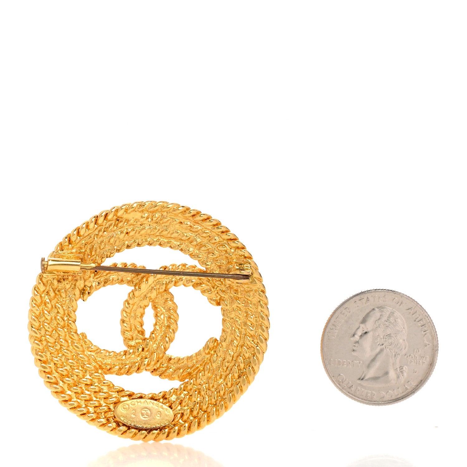 Chanel Rope CC Brooch Gold 2 of 3