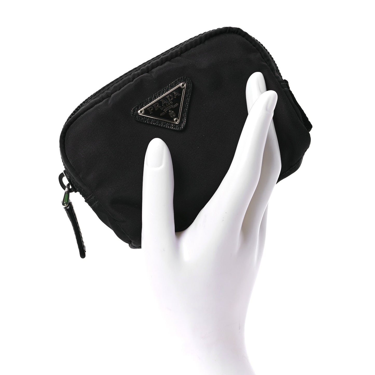 Tessuto Nylon Vela Cosmetic Pouch Black