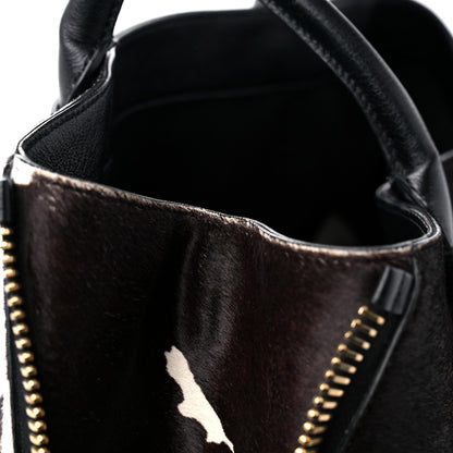 Tom Ford Calf Hair Medium Jennifer Trapeze Tote Brown White 14 of 17