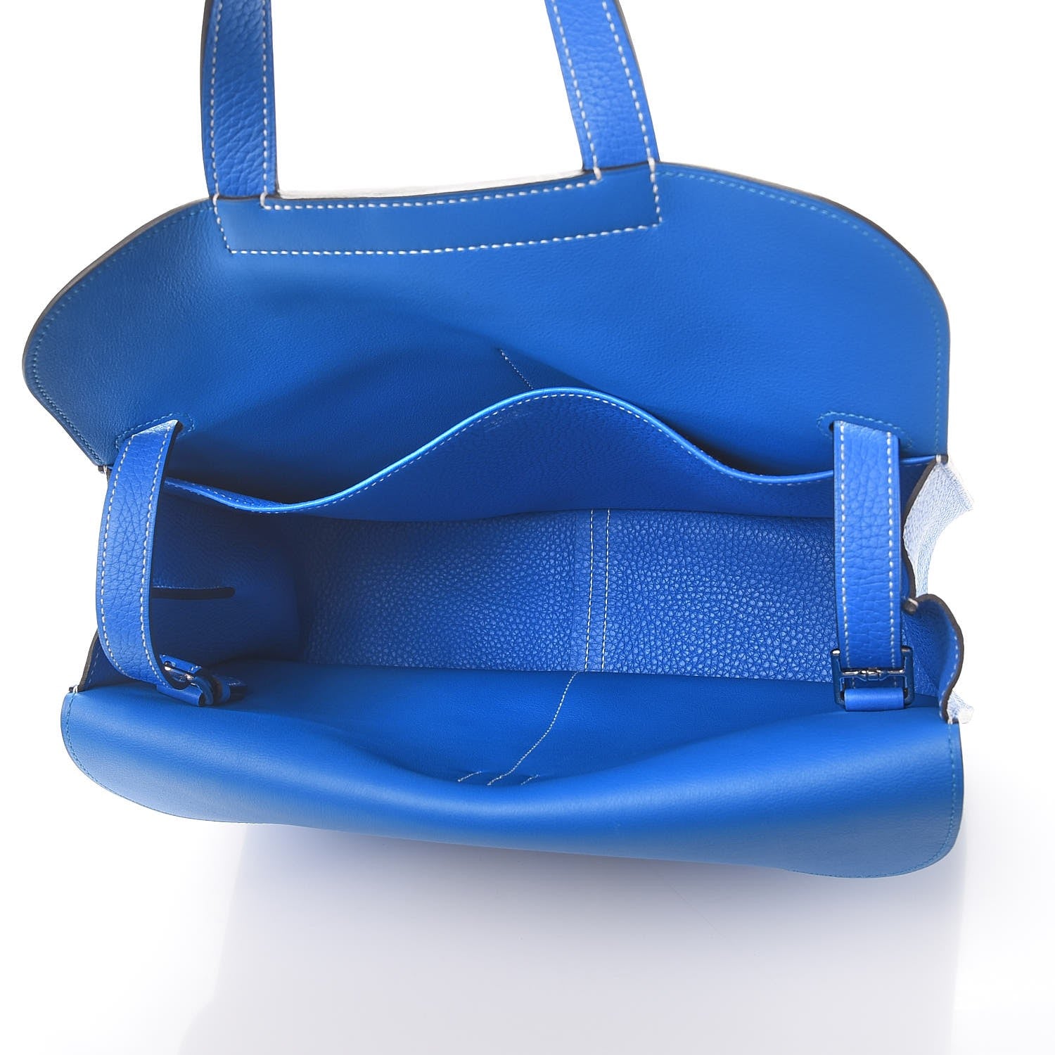 Hermes Taurillon Clemence Halzan 31 GM Bleu Hydra 6 of 8