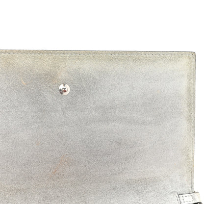 Christian Louboutin Metallic Patent Calfskin Spikes Boudoir Chain Wallet Silver 12 of 18