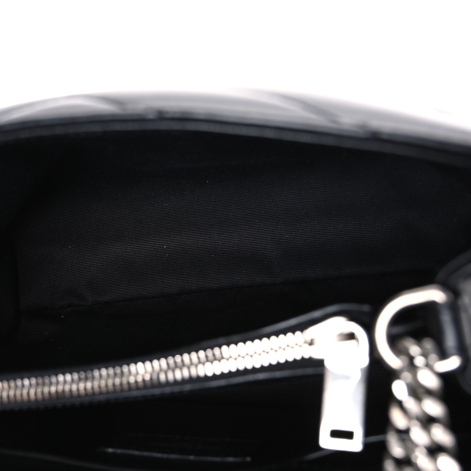 Saint Laurent Calfskin Y Quilted Monogram Small Loulou Chain Satchel Black 5 of 10