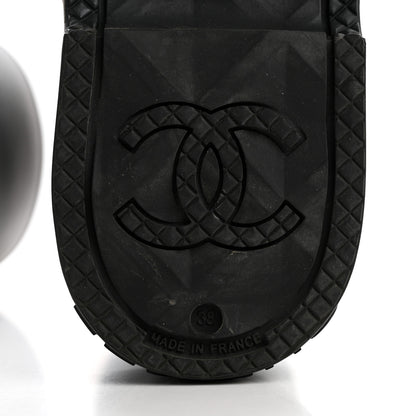 Chanel Caoutchouk CC High Boots 38 Black 6 of 8