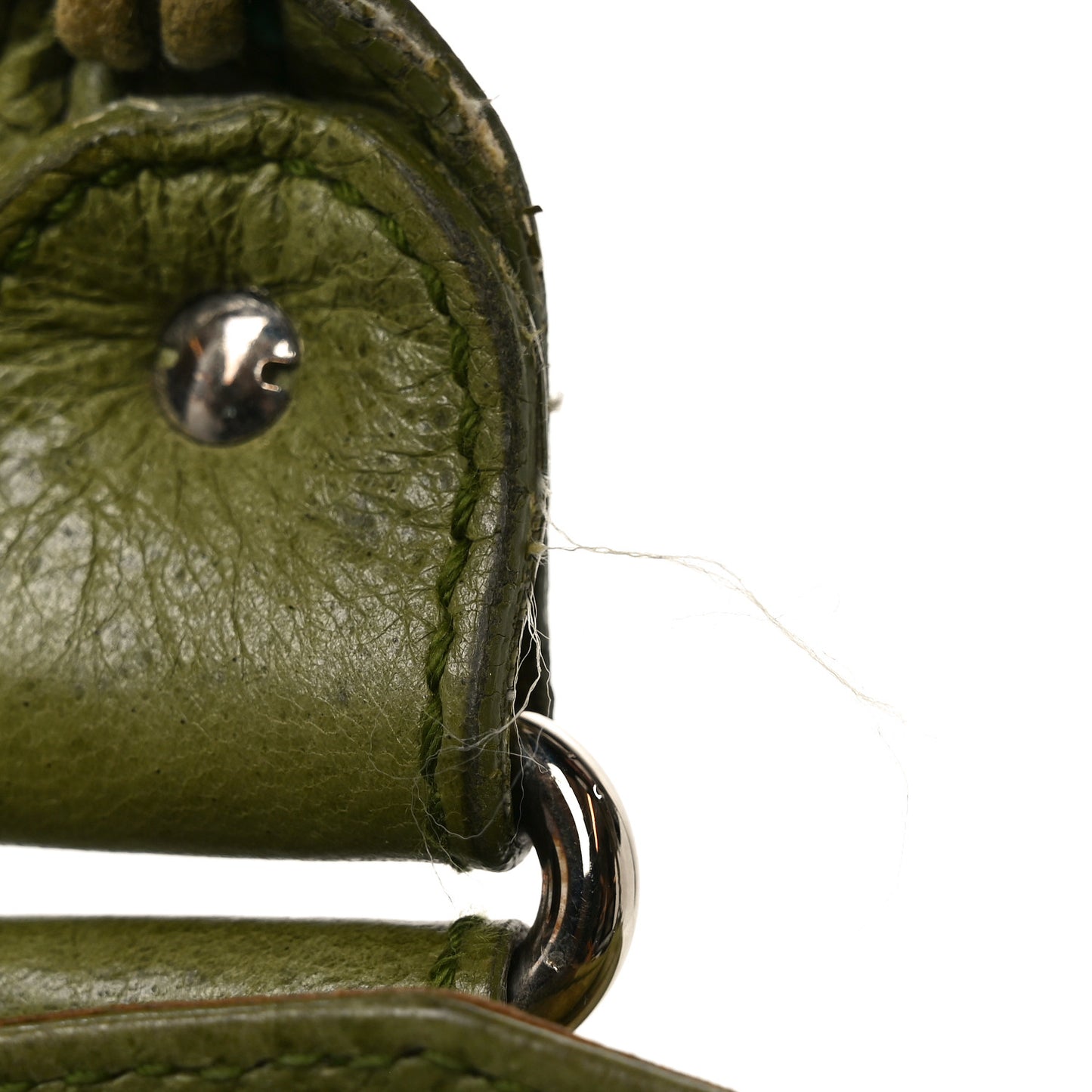 Agneau Giant 21 Silver Hardware Part Time Olive