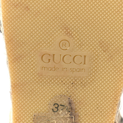 Gucci Nappa Matelasse GG Marmont Ankle Wrap Platform 35/120mm Espadrille Wedges 37.5 Black 8 of 9