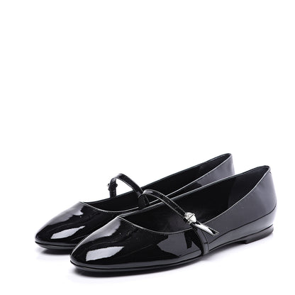 Louis Vuitton Patent Uniformes Ballet Flats 38.5 Black 2 of 10