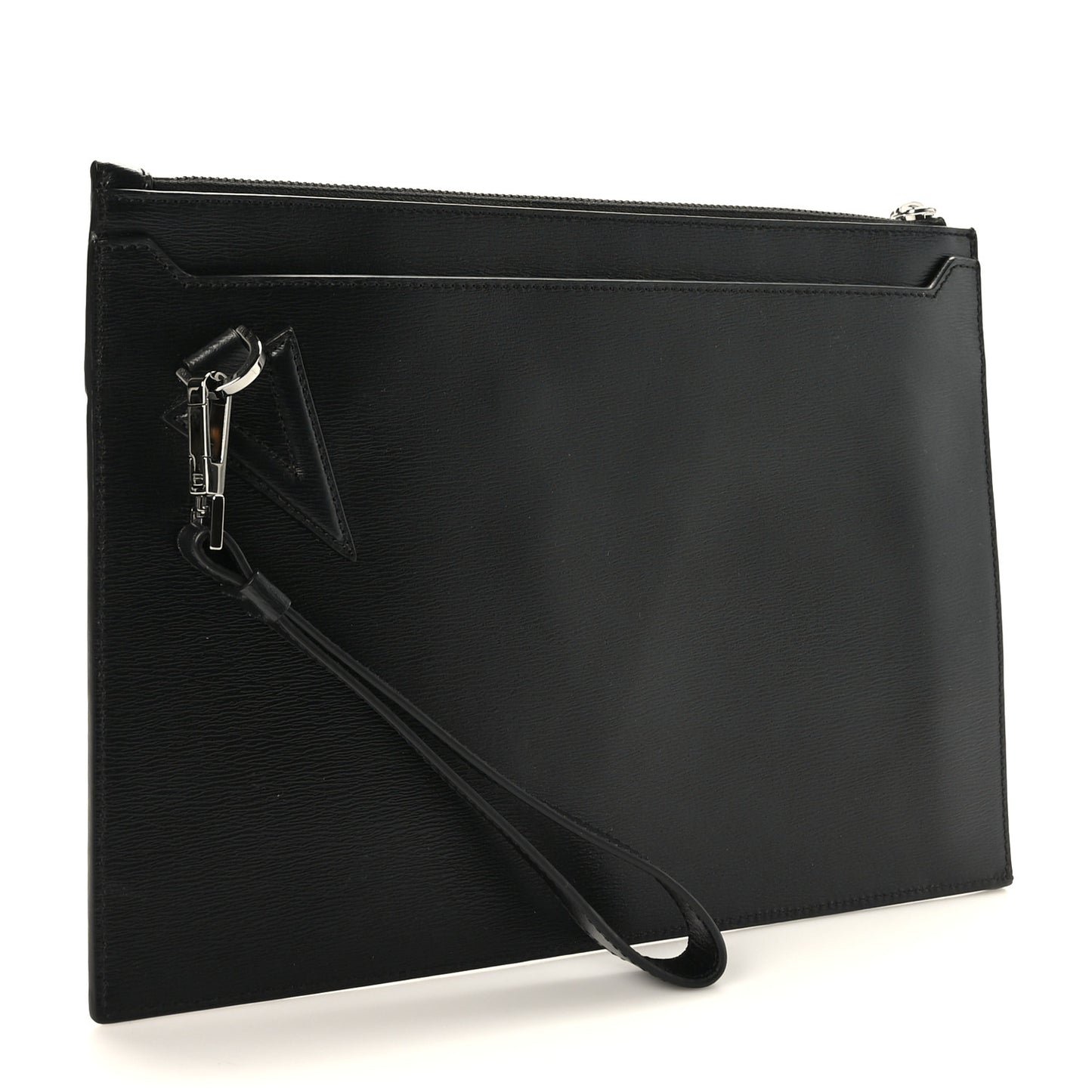 Grained Calfskin V Pochette Black