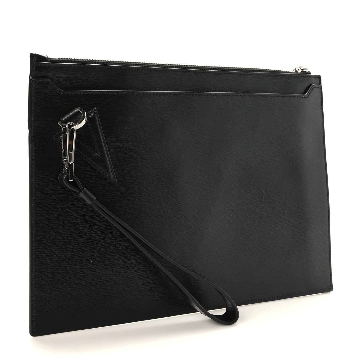 Versace Grained Calfskin V Pochette Black 3 of 6