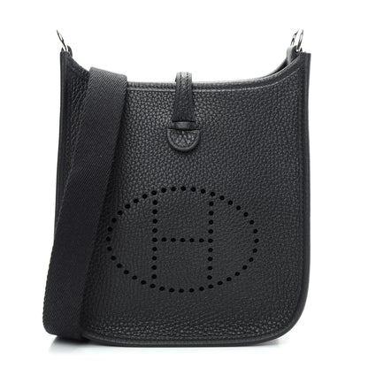 Hermes Taurillon Clemence Evelyne TPM Black 1 of 9