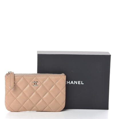 Chanel Caviar Quilted Small Cosmetic Case Beige 8 of 8