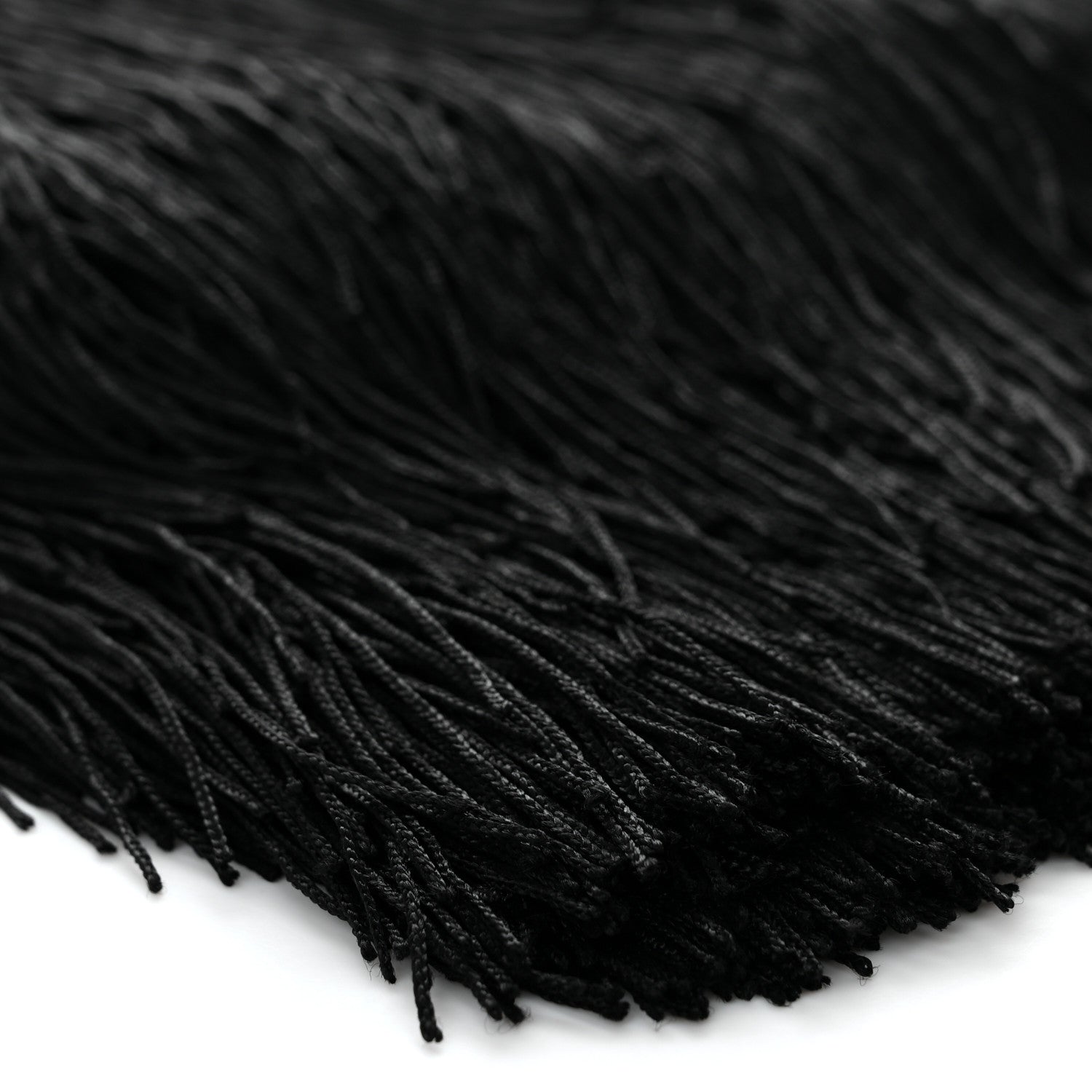Saint Laurent Crochet Fringe Grace Small Hobo Bag Black 9 of 10