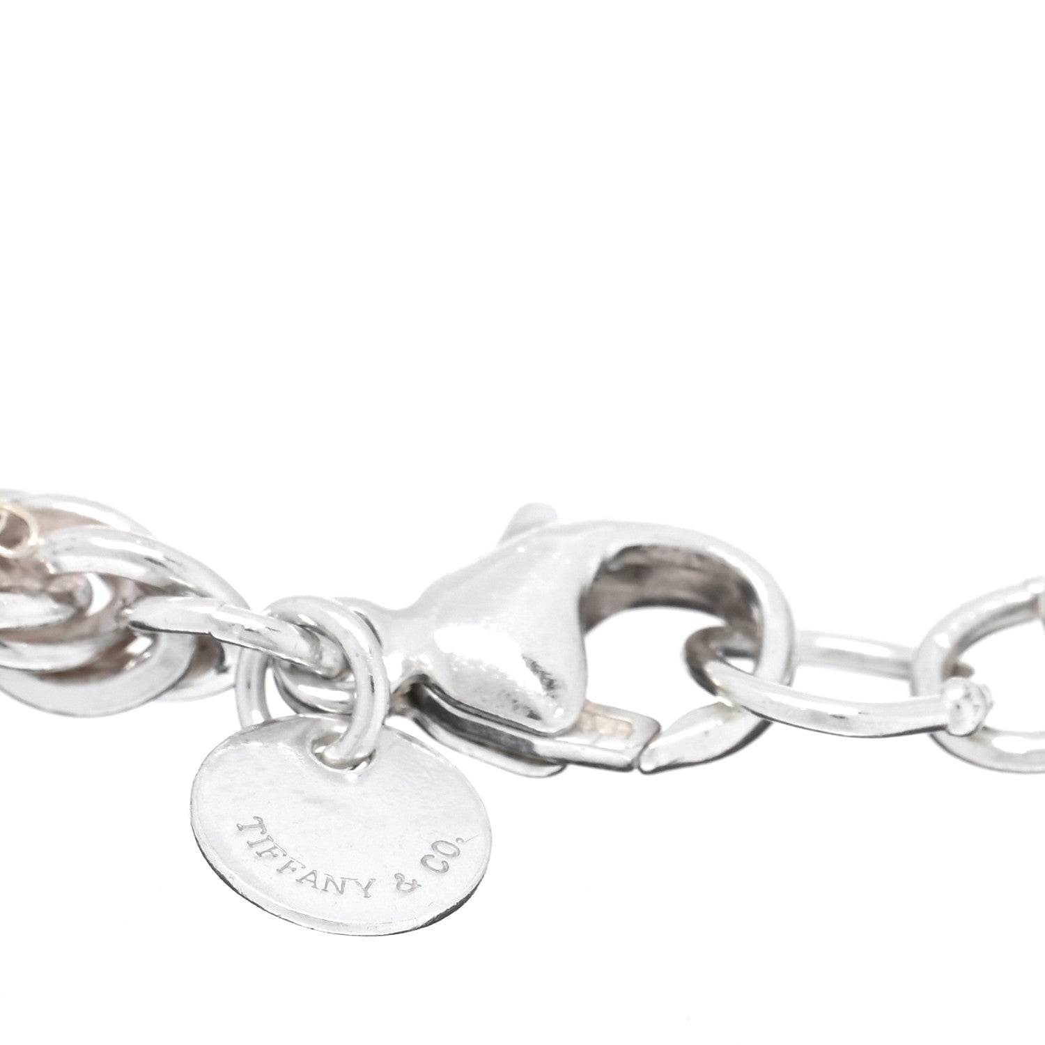Tiffany Sterling Silver 18K Yellow Gold Cuban Chain Bracelet 3 of 3