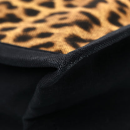 Saint Laurent Canvas Calfskin Leopard Print Rive Gauche Noe Tote Natural Black 11 of 13