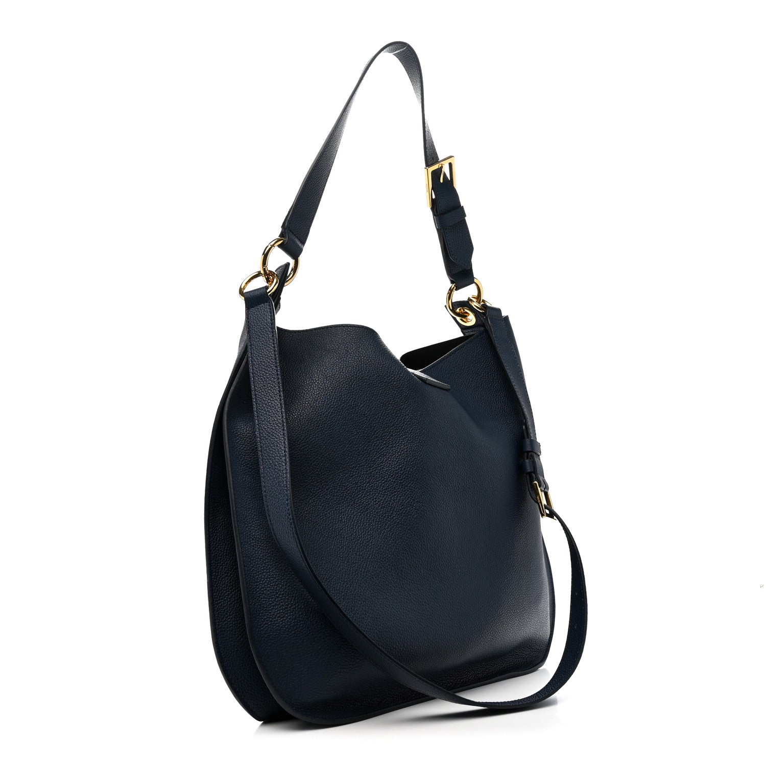Tom Ford Grained Calfskin Large Tara Crossbody  Denim Blue 3 of 11