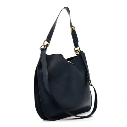 Tom Ford Grained Calfskin Large Tara Crossbody  Denim Blue 3 of 11