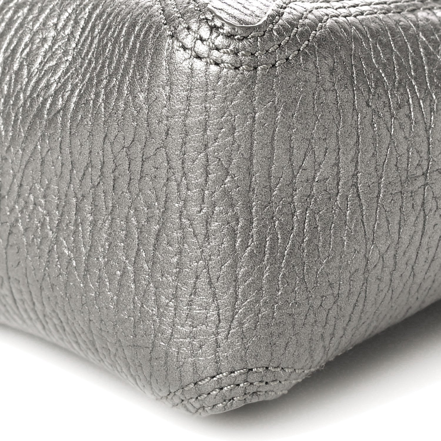 3.1 Phillip Lim Metallic Textured Calfskin Mini Pashli Satchel Silver 10 of 18