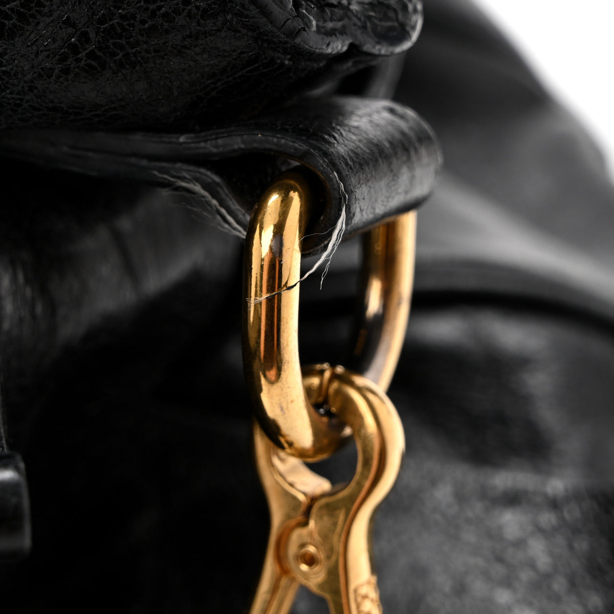 Vitello Lux Bow Tote  Black