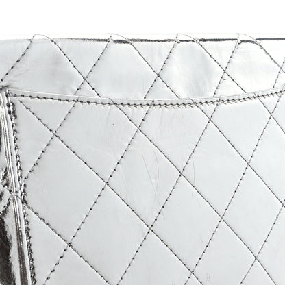 Chanel Metallic Crumpled Calfskin Small 31 Pouch Silver 3 of 7