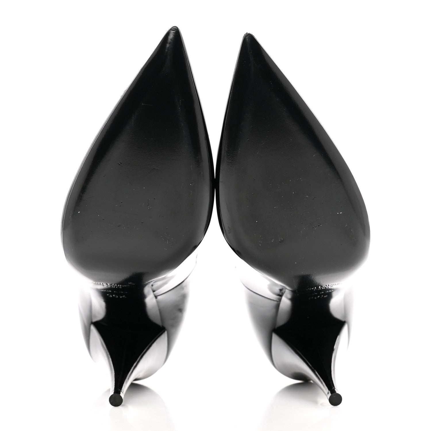 Saint Laurent Patent Calfskin Kiki 100 Pumps 36.5 Black 5 of 8
