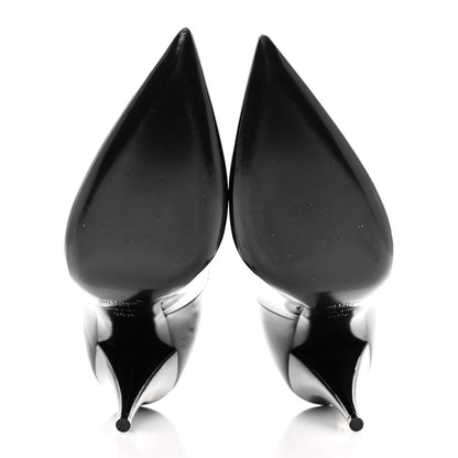 Saint Laurent Patent Calfskin Kiki 100 Pumps 36.5 Black 5 of 8