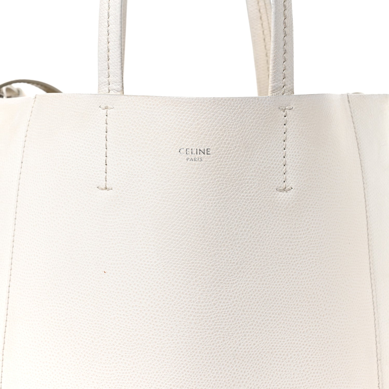 Celine Grained Calfskin Small Vertical Cabas Cream 8 of 13