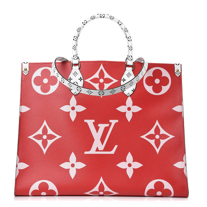 Louis Vuitton Monogram Giant Onthego GM Rouge Rose 1 of 11