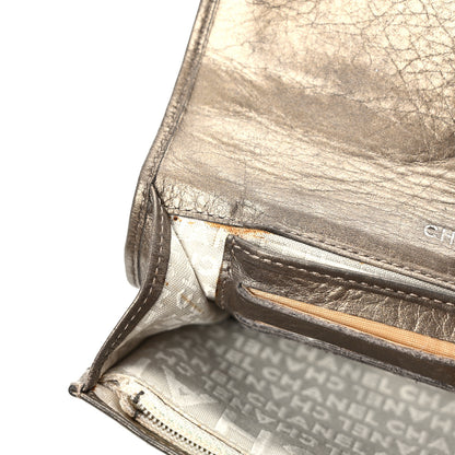 Chanel Distressed Calfskin Quilted Cambon Flap Wallet Bronze 7 of 9