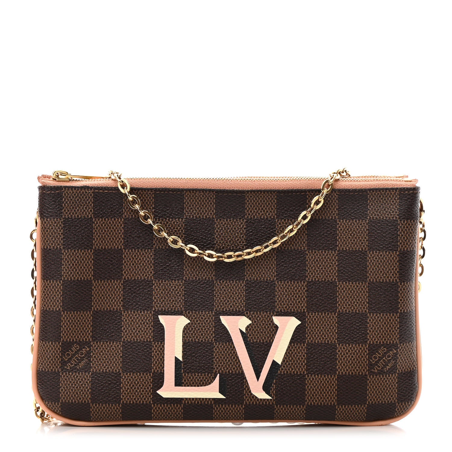 Louis Vuitton Damier Ebene Double Zip Pochette 1 of 18
