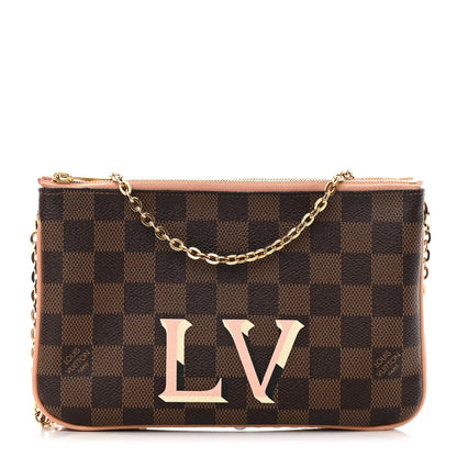 Louis Vuitton Damier Ebene Double Zip Pochette 1 of 18